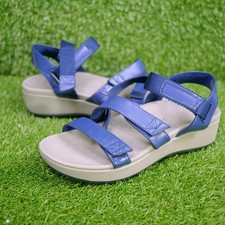 Vionic Misty Sandals Blue Orthotic Strappy Women Size 8 picture