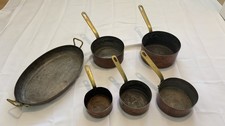 Vintage French Copper Cookware Set | Garanti Villedieu | 7-Piece Solid Copper &  picture