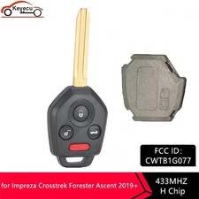 Uncut for SUBARU FORESTER IMPREZA REMOTE HEAD KEY FOB CWTB1G077 H chip GRAY pod picture