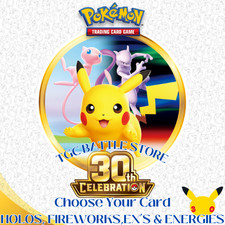 Pokemon 30th Celebration - Choose your card - Holos Fireworks EX Energies picture
