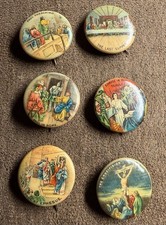 Antique c1890-1915 Whitehead Hoag Jesus Pinback Pins Lot (6) Rare picture