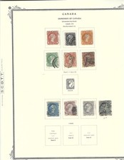 Silk's Stamps - Canadian Collection (1868-76) from GREAT Scott Album Cat $1,010 picture