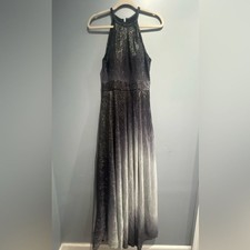 Aqua Black and Gray Maxi Dress picture