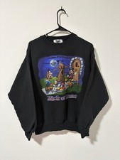 Vintage Disney catalog Mickey Mouse Halloween Mick or Treat Black Sweatshirt M picture