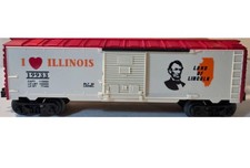LIONEL “I LOVE ILLINOIS” BOXCAR 6-19933 O GAUGE STATE PRESIDENT ABRAHAM LINCOLN picture