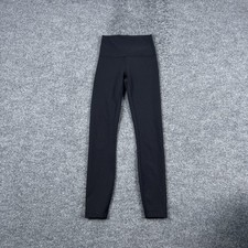 Lululemon Pants Womens 2 Black High Rise Ankle Leggings Athletic Wunder Train picture