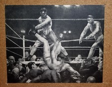 1923 George Bellows Lithograph Jack Dempsey Thru The Ropes Luis Firpo 1920s picture
