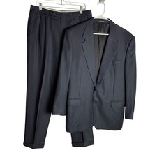 Vtg Canali Mens 100% Wool 2 Piece Suit IT 52/US 42 Blue Textured Italian Luxury picture