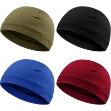 4 Pcs Cotton Skull Caps for Men Women Breathable Beanie Thin Sleep Hat picture