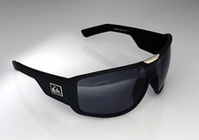 Quicksilver Sports Wrap Shield Sunglasses Black Frame Dark Smoke Single Lens NEW picture