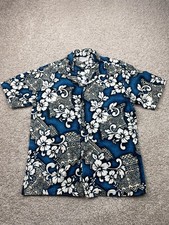 Vintage KY’s International Fashion Mens Medium Cotton Hawaiian Barkcloth Floral picture