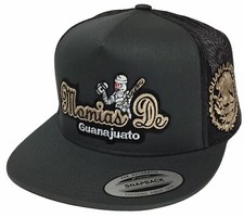 MOMIAS DE GUANAJUATO MEXICO LOGO FEDERAL 2 LOGOS HAT DARK GREY MESH SNAPBACK picture