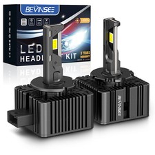 BEVINSEE D1S D1R LED Headlight Bulbs High Low Beam Bright White HID Replace picture