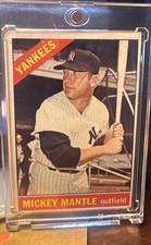 1966 Topps #50 Mickey Mantle Last Name In Yellow Very Centered, Vintage, Classic picture