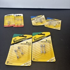 Bussmann Mixed Fuse Lot AGC-1 MDL-8 GMA-250mA 250V NOS 6 Packs 18 Fuses A3 picture