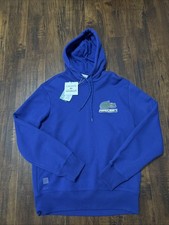 NWT Lacoste Minecraft Hoodie Logo Unisex Pullover Drawstring Blue Size Large picture