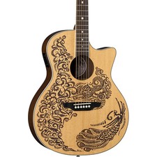 Luna Guitars Henna Paradise Select Spruce Acoustic-Electric Guitar Satin Natural picture