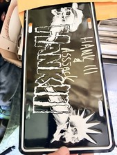 Hank 3/assjack Signed Licence Plate Rare One Of A Kind Vintage picture