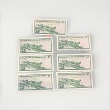 ROYAL BANK OF SCOTLAND Ltd 1979 £1 Banknotes B64 9 Note Lot UNC Consecutive Runs picture
