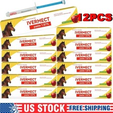12 Pack New Paste Wormer Horse Dewormer Apple Flavor US  EXP1/2028 picture