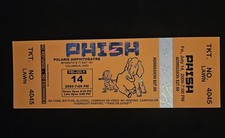 Phish untorn Ticket  Polaris Amphitheatre  Columbus, Ohio, July 14, 2000. picture