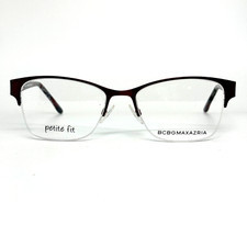 BCBG Maxazria Cat Eye Half Frame Eyeglasses  Irina Wine 49 16 125 H13521 picture
