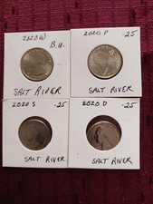 America the Beautiful, (4) Coin Quarter Set.2020  Salt River W-P-D-S picture