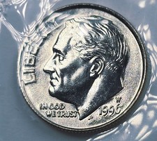 1996 W Roosevelt Dime 10C 50th Anniversary SEALED MINT CELLO   picture