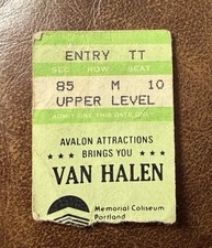 VAN HALEN RARE CONCERT TICKET STUB PORTLAND, OR picture