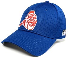 Atlanta Braves MLB OC Sports 1972 Vintage Blue Hat Cap Flex Stretch Fit S/M picture