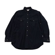 Filson Men's Black Field Flannel Shirt Heavyweight Size Large 23 x 32 picture