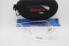 NEW SILHOUETTE 5515 CR 7530 GOLD GUNMETAL AUTHENTIC EYEGLASSES 54-21 picture