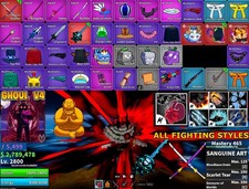 Blox Fruit Ghoul V4 Sanguine Godhuman DragonTalon CDK SkullGuitar Buddha Fruits picture