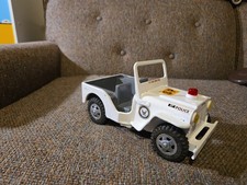 Tonka Vintage Metal Jeep    Police   navy  Vehicle Toy Jeep White  shore patrol picture