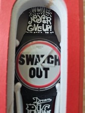 New Swiss Swatch Originals SWATCHOUT Black Silicone Watch 41mm SUOB160 picture