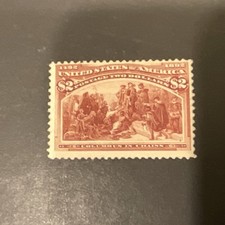 US Scott# 242 $2 Columbus in Chains, Brown Red,Unused MLH, Uncertified 1890s picture