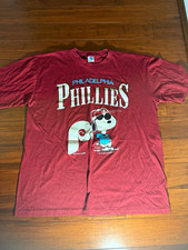 VINTAGE Philadelphia Phillies Snoopy (Joe Cool) Shirt - RARE - L picture