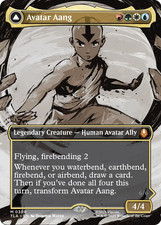x1 Avatar Aang // Aang, Master of Elements TLA MTG 308 BORDERLESS MYTHIC 1x picture