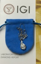 2.09ct Pear Lab Grown Diamond Eternity Pendant Sterling Silver W/Rhodium Plating picture