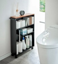 Yamazaki Home TOWER Slim Award-Winning Rolling Storage Cart for Bathroom picture