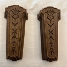 Vintage MCM  Pair (2) Homco Faux Wood Wall Pockets - 1981 - 7