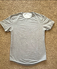 BYLT Men's L Regular Gray Solid Crew Neck Short Sleeve T-Shirt picture