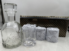 Everest Mountain Crystal Whiskey Decanter Gift Set with 4 Old Fashioned Glass picture