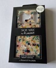 NEW Flaunt Square Magsafe Case for iPhone 17 Pro Rainbow Confetti Tortoise Shell picture
