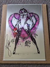 White Widow #6 Venomized Spider-Gwen Jamie Tyndall Signed Comic Size Metal Print picture