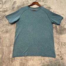 Lululemon Metal Vent Tech 2.0 Shirt Mens Medium Blue Short Sleeve Athletic Train picture