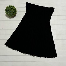 Adiva Black Knit Long Modest Midi Length Sweater Skirt Black Women's Size XL picture