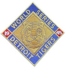 1945 World Series Jersey Patch Detroit Tigers vs Chicago Cubs 4in Patch Sew Iron picture