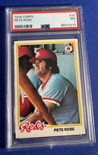 1978 Topps Baseball PETE ROSE #20 PSA 7 Cincinnati Reds MLB Legend Hit King HOF picture