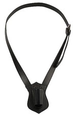 JAY-PEE Single Strap Parade Flag Carrier, Adjustable Black Leather Harness picture